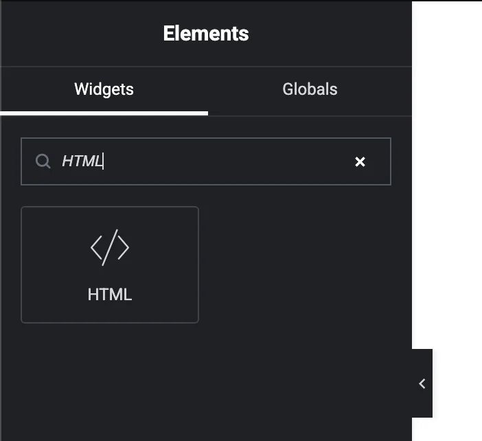 Add HTML widget to wrapper page
