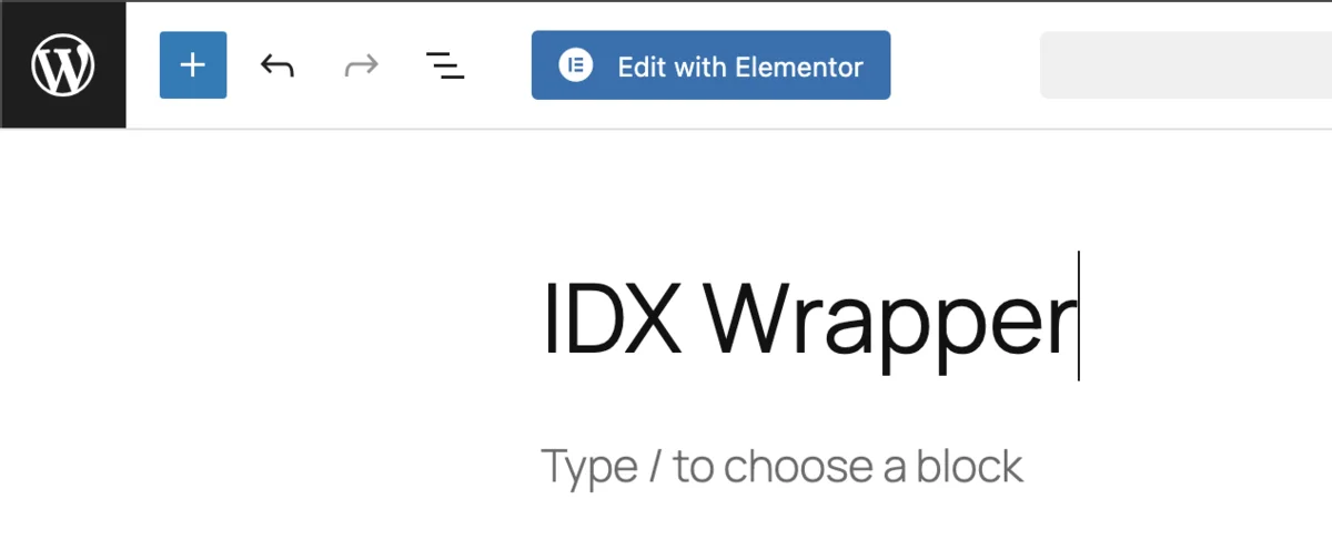 Name the wrapper page IDX Wrapper
