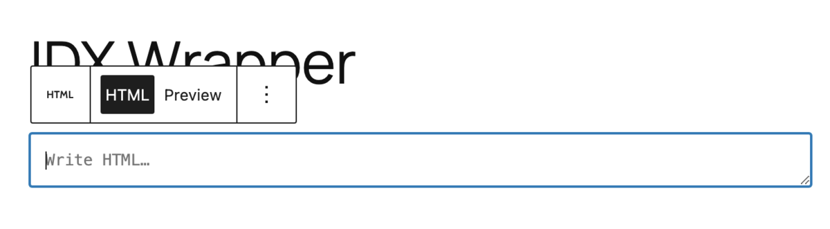 Empty HTML block in wrapper page