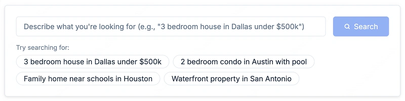 AI Search Form