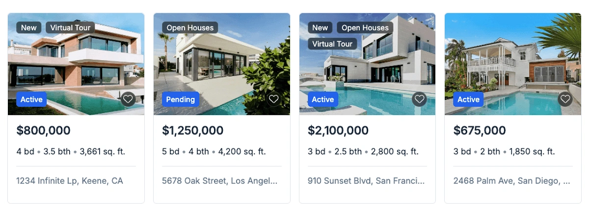 IDX Plugin Listing Cards Example