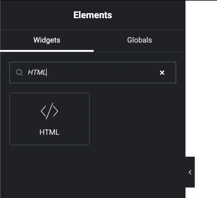 Add HTML widget to wrapper page