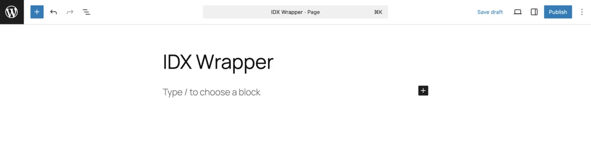 Name the wrapper page IDX Wrapper