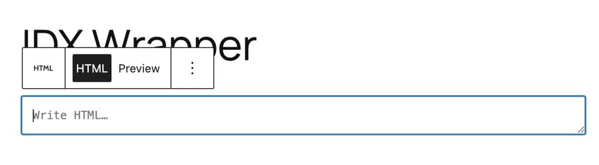 Empty HTML block in wrapper page