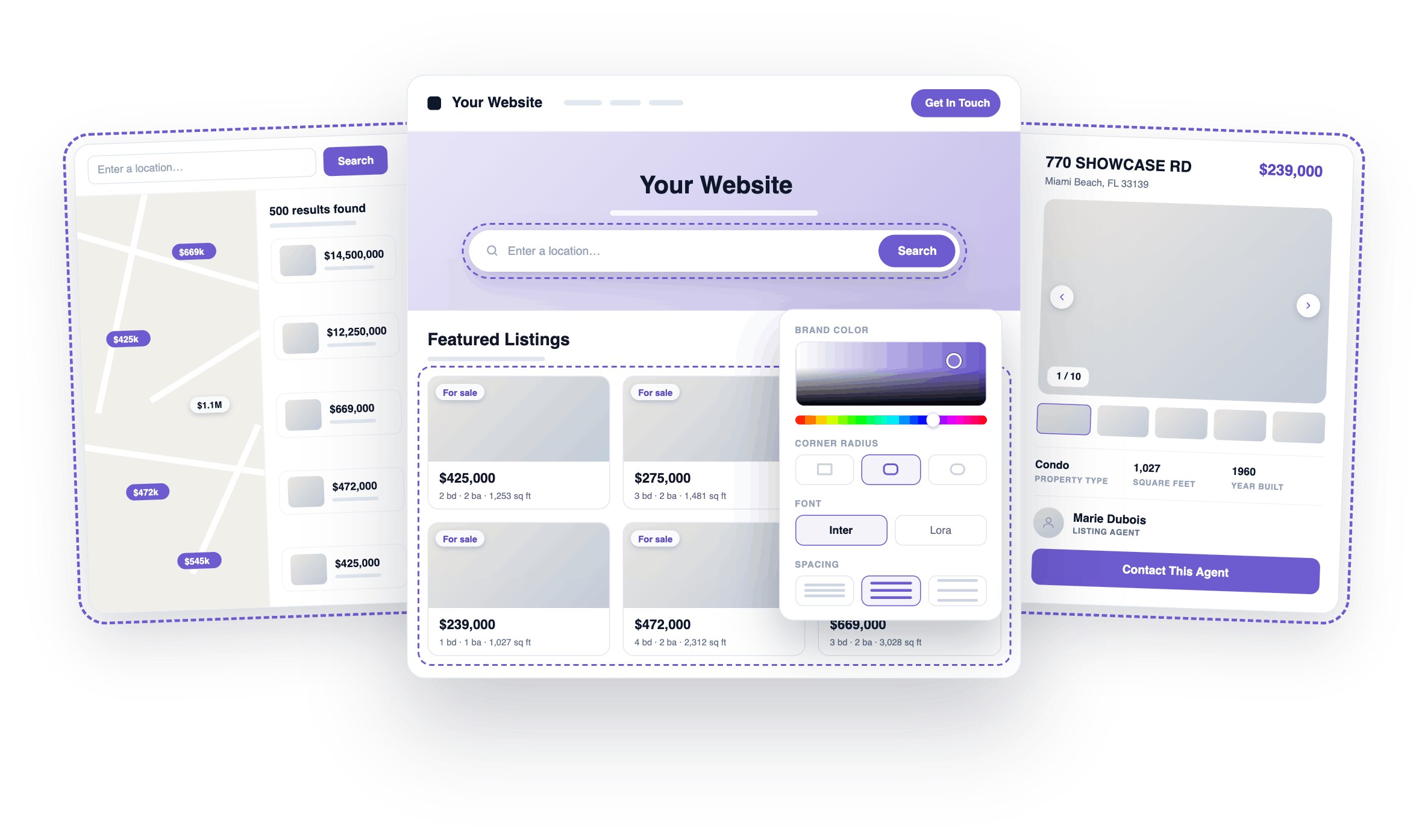 IDX website generating leads from a styled real estate search experience