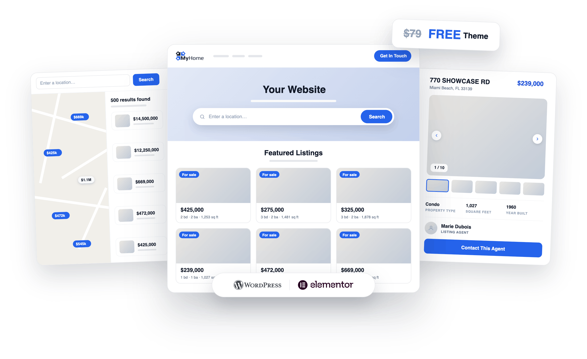 IDX website generating leads from a styled real estate search experience